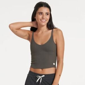 Vuori Rib Crop Tank, Oregano